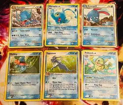 Vintage Pokemon Holo Rare Card Lot Of 6 Vaporeon Gyarados Manaphy Mudkip - Image 1