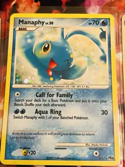 Vintage Pokemon Holo Rare Card Lot Of 6 Vaporeon Gyarados Manaphy Mudkip - Image 2