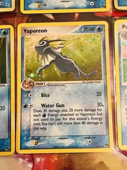 Vintage Pokemon Holo Rare Card Lot Of 6 Vaporeon Gyarados Manaphy Mudkip - Image 4