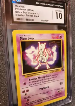 1999 Pokemon Mewtwo Black Star Promo #3 WB Movie Stamped WOTC CGC 10 Gem Mint - Image 4