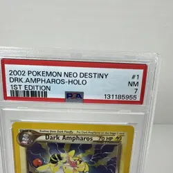 Pokemon TCG Dark Ampharos 1st Edition Neo Destiny Holo PSA 7 And Dark Crobat #2 - Image 2