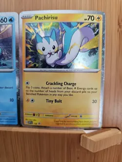 Pokemon TCG Surging Sparks Pachirisu 158 & Wooper 155 Black Star Promo Set NM - Image 3
