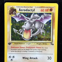 Aerodactyl 1/62 1st Edition Fossil Prerelease Holo Rare POKEMON TCG - Image 2