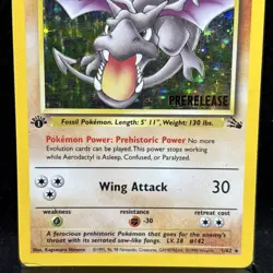 Aerodactyl 1/62 1st Edition Fossil Prerelease Holo Rare POKEMON TCG - Image 3