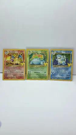 Pokemon TCG Celebrations Big 3 Trio Charizard Blastoise Venusaur - Image 1
