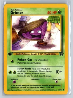 Pokemon TCG Grimer Team Rocket Series 57/82 - 1st Edition - Image 1