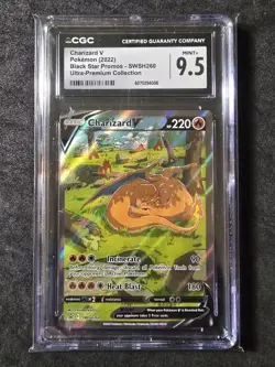 Charizard V SWSH260 UPC Black Star Promos - Pokemon (2022) CGC 9.5 Mint+💎💎💎! - Image 1