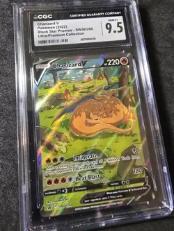 Charizard V SWSH260 UPC Black Star Promos - Pokemon (2022) CGC 9.5 Mint+💎💎💎! - Image 2