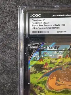 Charizard V SWSH260 UPC Black Star Promos - Pokemon (2022) CGC 9.5 Mint+💎💎💎! - Image 4