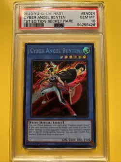 YuGiOh CYBER ANGEL BENTEN #RA01-EN024??PSA 10 GEM ??1st EDITION-2023 SECRET RARE - Image 1