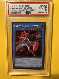 YuGiOh CYBER ANGEL BENTEN #RA01-EN024??PSA 10 GEM ??1st EDITION-2023 SECRET RARE - Image 3