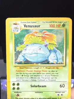 Pokemon Card Venusaur 15/102 Holo Rare Base Set WOTC Played 3 - Image 3
