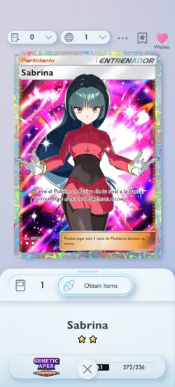 Sabrina 2 Star Card PTCGP - Pokemon TCG Pocket SPA Card Pokemon Pocket - Image 1