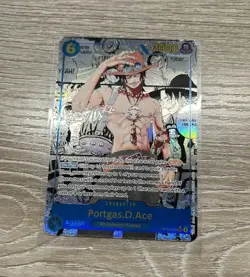 One Piece Card Portgas D. Ace SEC Manga OP13-119 Carrying On His Will English - Image 1