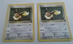 2x TWO POKEMON EEVEE - 55/82 -Team Rocket - Common Cards MINT - Image 1