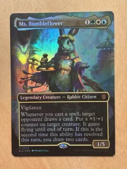 MTG Magic the Gathering Ms. Bumbleflower Borderless Foil Commander Bloomburrow - Image 1