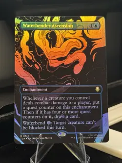 Waterbender Ascension (Borderless) (Scene) 0310 MTG:TLA Foil Make Offer Qk Ship - Image 1