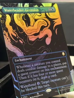 Waterbender Ascension (Borderless) (Scene) 0310 MTG:TLA Foil Make Offer Qk Ship - Image 2