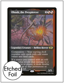 1x Obosh, the Preypiercer, Etched Foil, Magic MTG NM - Image 1
