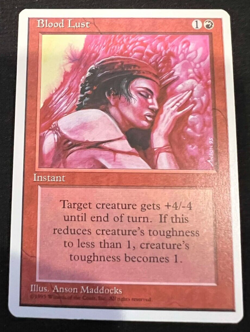 BLOOD LUST 1995 Magic the Gathering 4th Edition MTG Mint Unplayed - Image 1