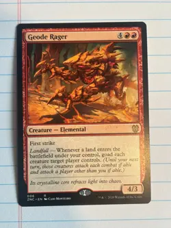 Geode Rager Commander: Zendikar Rising Regular Magic the Gathering - Image 1