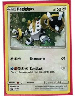 Pokemon NEW Regigigas SM243 Promo Holofoil IN-HAND Tag Team Powers Collection - Image 1