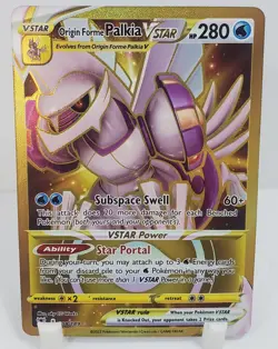 Origin Forme Palkia VSTAR Gold Secret Rare 208/189 Astral Radiance Pokemon NM/M - Image 1