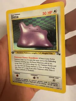 1999 Pokemon - 1st Edition Ditto Holo Rare - Fossil 3/62 - WOTC - Image 5