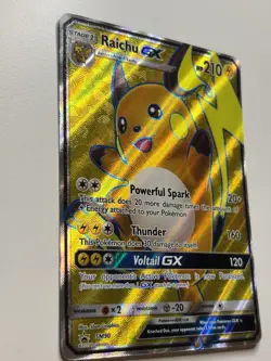Raichu GX SM90 Sun & Moon Black Star Promo Full Art Pokemon Standard Size NM - Image 2