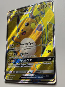 Raichu GX SM90 Sun & Moon Black Star Promo Full Art Pokemon Standard Size NM - Image 3