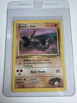 Brock’s Onix 1st Edition Gym Heroes 69/132 WOTC Vintage Pokemon - Image 1