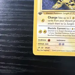Lt. Surge’s Electabuzz 1st Edition Gym Heroes Rare 17/132 WOTC Vintage Pokemon - Image 2
