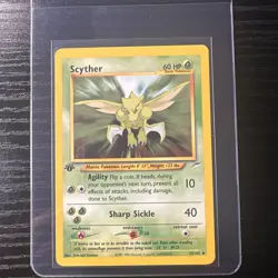 Scyther 1st Edition Neo Destiny Uncommon 55/105 WOTC Vintage Pokemon - Image 1