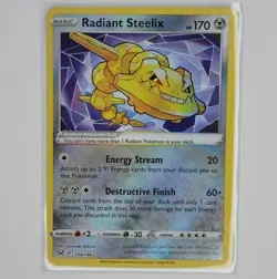 Radiant Steelix 124/196 | SWSH - Lost Origin | Ultra Rare | Pokemon NM - Image 1