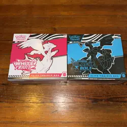 Pokemon Black Bolt and White Flare Elite Trainer Box ETB Set of 2 FACTORY SEALED - Image 1