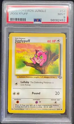 1999 Pokemon Jungle #54 Jigglypuff PSA 9 Mint TCG WOTC - Image 1