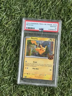 2024 POKEMON TRICK OR TRADE #018 PIKACHU PSA 10 - Image 1