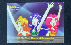 Topps Pokemon TV Edition EP7 the Water Flowers of Cerulean City Blue Logo MP/HP - Image 1
