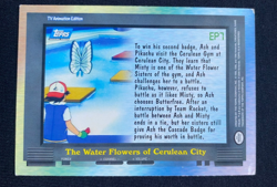 Topps Pokemon TV Edition EP7 the Water Flowers of Cerulean City Blue Logo MP/HP - Image 2