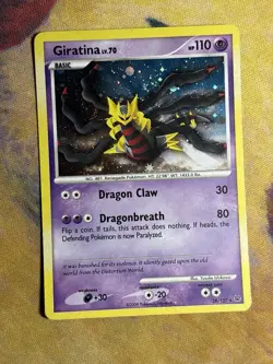 Giratina Lv. 70 28/127 DPPt Platinum Exclusive Holo Rare Pokemon SWIRL LP - Image 2