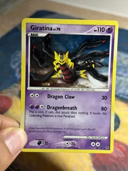 Giratina Lv. 70 28/127 DPPt Platinum Exclusive Holo Rare Pokemon SWIRL LP - Image 3