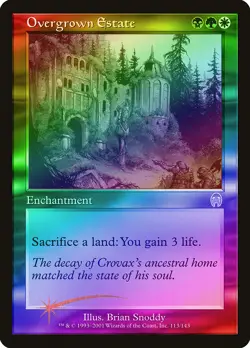Overgrown Estate FOIL Apocalypse HEAVILY PLD Rare CARD ABUGames - Image 1