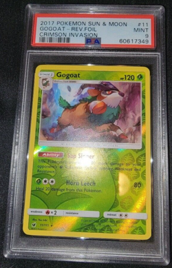 Reverse Holo Foil Gogoat # 11/111 Crimson Invasion Set Pokemon Cards PSA 9 MINT - Image 1