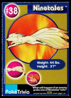 Mewtwo #38 Pokemon: The First Movie Burger King Perforated Card Lightly Played - Image 2