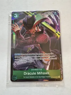 One Piece: Dracule Mihawk ST12-003 Illustration Box Vol 4 Promo Card SEALED - Image 1