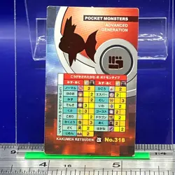 Carvanha Pokemon Menko Card Menco Game TCG Nintendo Vintage Japanese #602 - Image 3