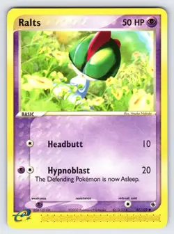 Ralts 67/109 2003 EX Ruby & Sapphire Base Pokemon Card TCG e-Reader Common - Lp - Image 1