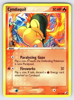 Cyndaquil 54/115 2005 EX Unseen Forces Pokemon Card Nintendo Non Holo Common Mp - Image 1