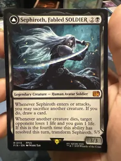 Magic The Gathering Final Fantasy SEPHIROTH, FABLED SOLDIER M 0115 Mint Non Foil - Image 3