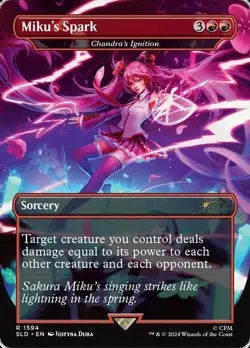 Miku's Spark (Chandra's Ignition) English Non-Foil MTG Secret Lair Hastune Miku - Image 1